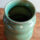 Vase chenille vert craquelé